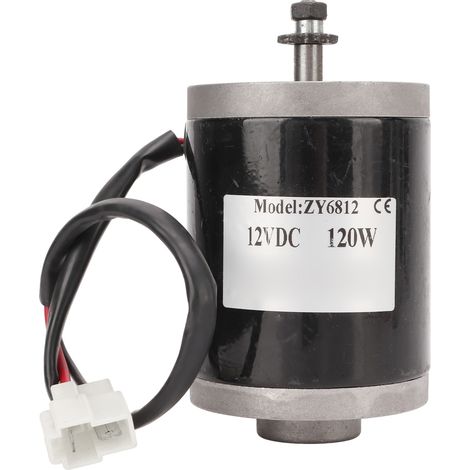 Moteur à balais 12V 120W haute vitesse avec poulie pour scooter électrique, vélo électrique et générateur DIY (1/5)