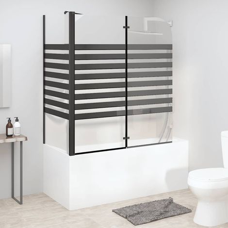 Cabine de douche 120x68x130 cm en verre trempé rayé