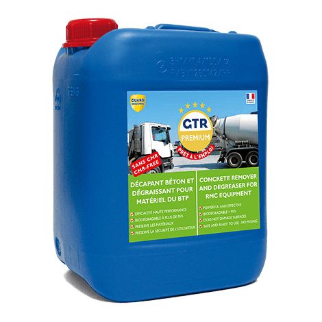 Moncoffrage – Décapant béton GTR Premium 5 Kg – Élimine laitances et dépôts ciment – Non toxique et sans acide – Pour chantiers humides