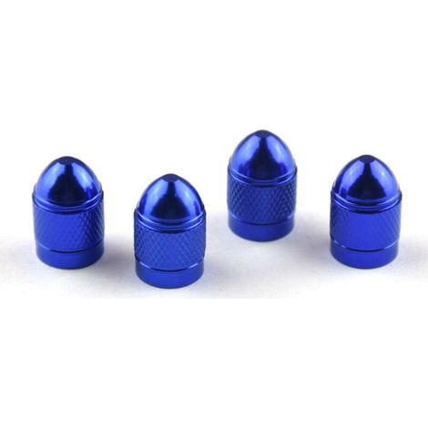 Ventilkappe für Autoreifen, elastische Ventilkappe aus Aluminiumlegierung, Autoventil 5 (blau) (1/4)