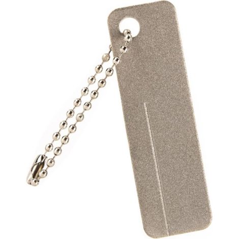 Pierre à Couteaux Diamantée Mini Portable Argentée Légère Chaîne Suspendue et Trou pour Affûtage Extérieur Pratique et Solide (1/5)