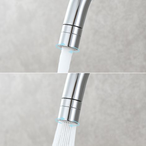 Mousseur Robinet en Laiton économiseur d'Eau 2 Modes Aérateur de Robinet Femelle 22mm de Cuisine Chrome (1/4)
