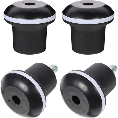 Roulettes de fixation pour chaise, 4 pièces, en plastique noir