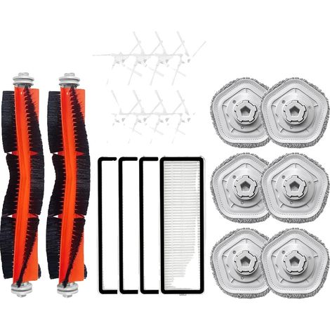 Accessoires pour aspirateur robot, filtre HEPA, brosses de remplacement et chiffons à récurer, 20pcs-1 (1/2)