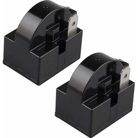 Lot de 2 relais de démarrage PTC 15 Ohm 220 V à une broche PTC pour réfrigérateur congélateur et compresseur Noir (1/4)