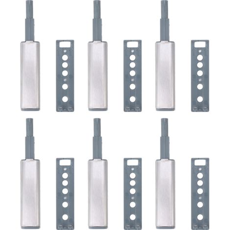 Lot de 16 loquets à pression robustes en acier inoxydable pour portes de placards et tiroirs (1/5)