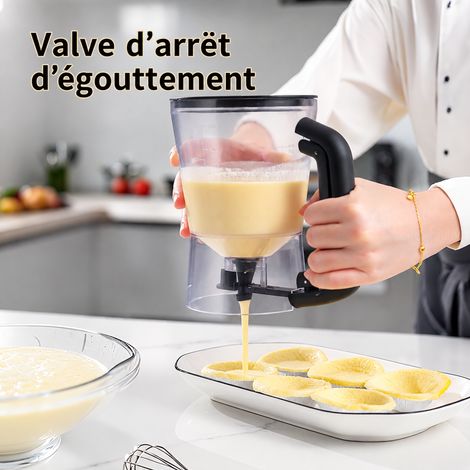 Distributeur de pâte entonnoir doseur manuel pâtisserie cupcakes noir style nordique 17,5 × 14,5 × 20,7 cm 420 g – Livraison gratuite (1/5)
