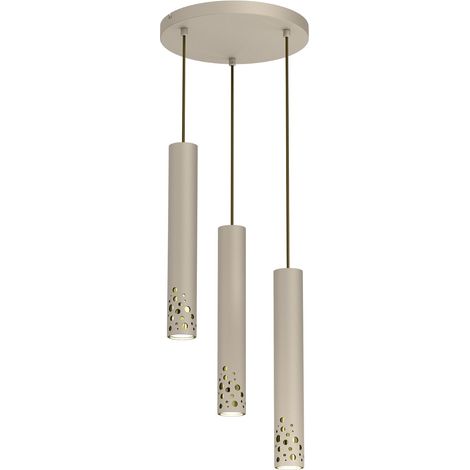 Suspension Luminex Altro Buble crème/or 3xGU10 Ø30