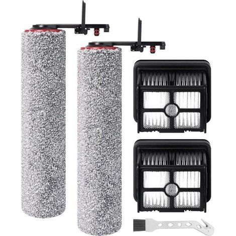 Rollo de cepillo de repuesto y filtro HEPA para aspiradora friegasuelos DREAME H15 Pro Heat, 2 rollos de cepillo + 2 filtros HEPA + 1 cepillo de limpieza (1/4)