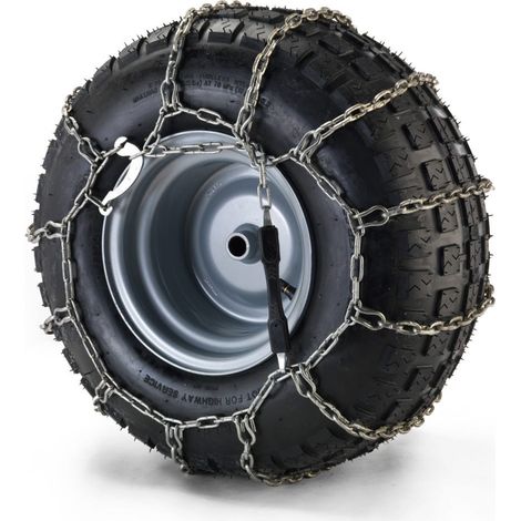 Paire de chaînes à neige pour roues de tracteur de pelouse 18'' ORIGINAL CASTELGARDEN