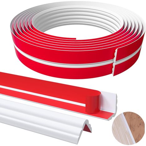 2 rouleaux 6m Garniture Autocollante – Protection Coin Murale, Moulure Résistante Intérieur/Extérieur, Mur, Plafond, Bord de Cuisine (1/5)