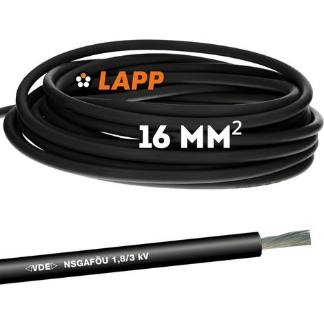 10m Lapp 1600305 NSGAFÖU 1 x 16 mm² Schwarz I Flexibeles Kabel mit Gummi-Isolierung (1/2)