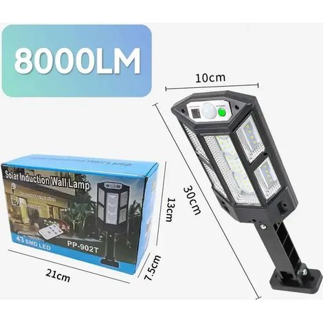 (8000 lm) Lampe solaire ultra-lumineuse - 3 modes - Étanche (1/5)