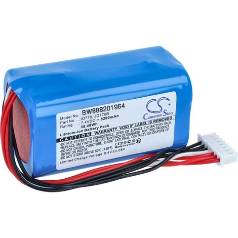 vhbw Batería reemplaza Sony ID770  JD770B para altavoces, cajas acústicas (5200 mAh, 7,4 V, Li-Ion) (1/5)
