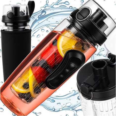 Botella de agua de 1 l con recipiente (1/5)