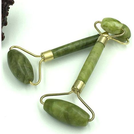 TRADE SHOP - Massaggiatore Rullo Doppio Per Viso Faccia Collo Pelle Riduci Rughe Antietà - (1/5)