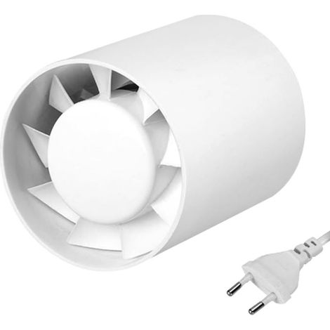 100mm Extracteur D'air Silencieux, 130m³/h Ventilateur Extracteur, fil de 3 m Ventilateur d'extraction en ligne, 34dB Ventilateurs Tubulaire, Pour Le Bain, WC, Tente, Garage, Cuisine, Toilette (1/5)