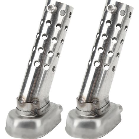 Lot de 2 silencieux d'échappement pour moto, entrée 22 mm, sortie 25 mm, en fer galvanisé, à insert hexagonal, pour quad et scooter. (1/5)