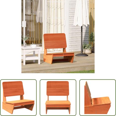 Holzstuhl -  Gartenstuhl Wachsbraun 60x64x70,5 cm Massivholz Kiefer (1/5)