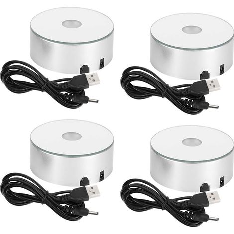 Socle d'affichage LED, lot de 4 supports décoratifs pour boule cristal (1/5)