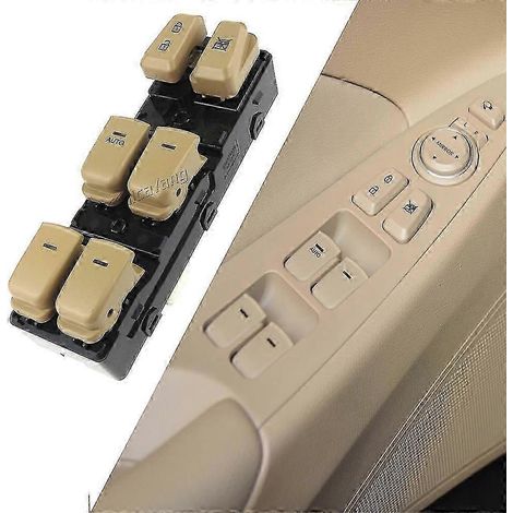 Interrupteur de lève-vitre électrique noir/beige avec voyant bleu pour Hyundai Sonata 2011-2015