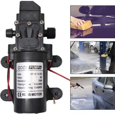 DC12V 3000r/min Pompe à Membrane Haute Pression Pompe à Eau Auto-amorçante pour Camping/Bateau/Camping-Car/Jardin/véhicule/Camping-Car Nettoyage/Irrigation (1/5)