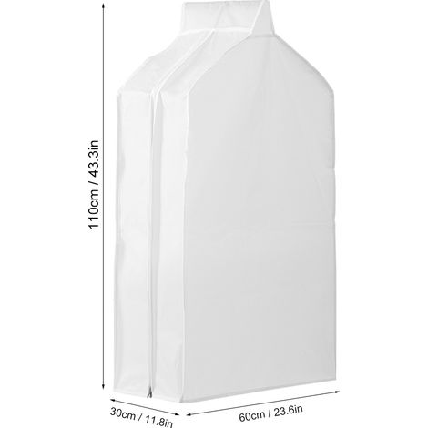 Staubdichte Schutzhülle für Kleidung aus transparentem PEVA – 60 x 30 x 110 cm – für Reisen und zur Aufbewahrung zu Hause (1/5)