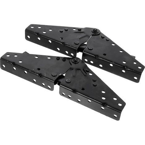 Charnière Autobloquante pour Canapé-lit, Lot de 2, Fer Noir Hauteur Réglable, Installation Facile, Charnières Articulées pour Tatami et Mobilier Inclinable (1/5)