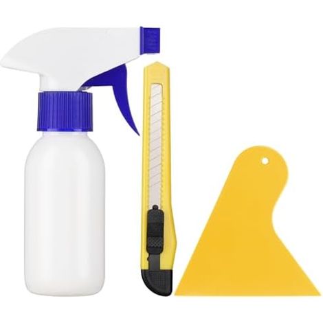 Kit De Pose Film pour Vitre Auto Fenêtre Vitrage de Statique (Vaporisateur, Raclette, Couteau Utilitaire) - (1/5)