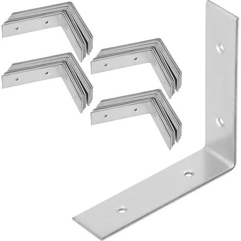 KOTARBAU® Winkelverbinder für Zimmererarbeiten, Edelstahl, verzinkt, 80 x 80 x 20 mm, 50er-Set