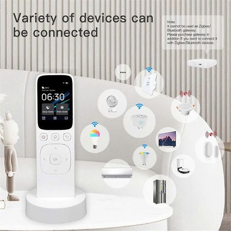 Wifi Tuya Smart Central Control Panel Wireless Touch Screen Handheld IR Remote Controller for Home A white (1/5)
