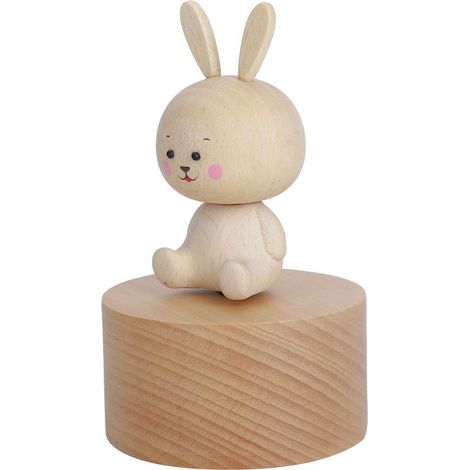 Spieluhren aus Holz mit Uhrwerk – Tiere – Hase – Kindergeburtstags- und Weihnachtsgeschenk (1/5)