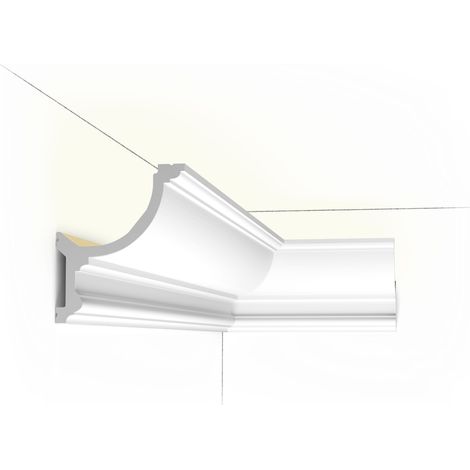 Orac – Corniche décorative en forme d'ove C901 – Dimensions L200 x H14,8 x L12,4 cm – Pour finition peinture UV – Compatible avec plinthes SX138 (1/5)