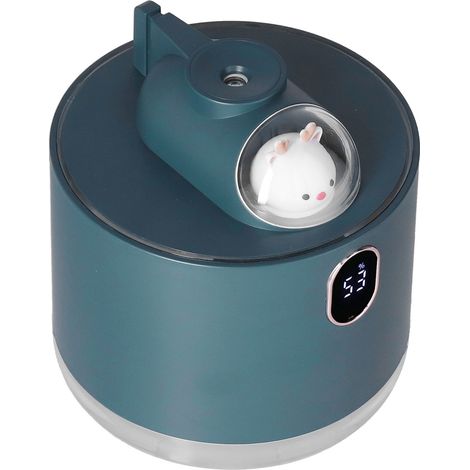 Humidificateur grande capacité 500 ml, veilleuse spatiale, chargement USB, humidificateur de voiture pour la maison et la maison (vert). (1/5)