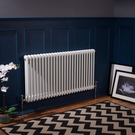 WarmeHaus Traditional Radiator White Double Panel 600x1190mm (1/5)