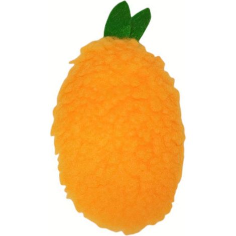 Beißring für Hunde, weiches und niedliches Plüschtier mit Quietscher, Cartoon-Design, leuchtende Farben, für Welpen und kleine Haustiere, orange, 8,9 cm breit und 15 cm lang (1/5)