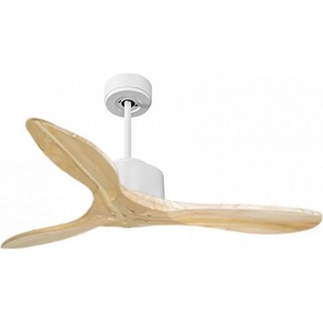 Modulo de KlassFan - Super destratificateur et ventilateur DC 106 cm Blanc pales bois clair sans Lumière  15 à 20 m² (1/5)