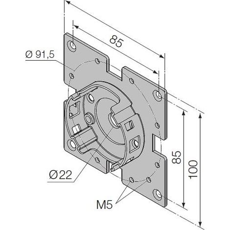 Supporto Compatto Con Flangia 100X100 NICE 535.10012