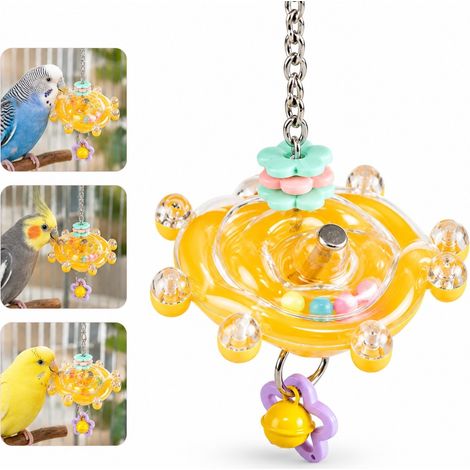 1 Pièce Jouet Rotatif Suspendu pour Perroquet en Plastique, Dimensions 20×8 cm, Jeu Anti-Ennui pour Cage (1/5)