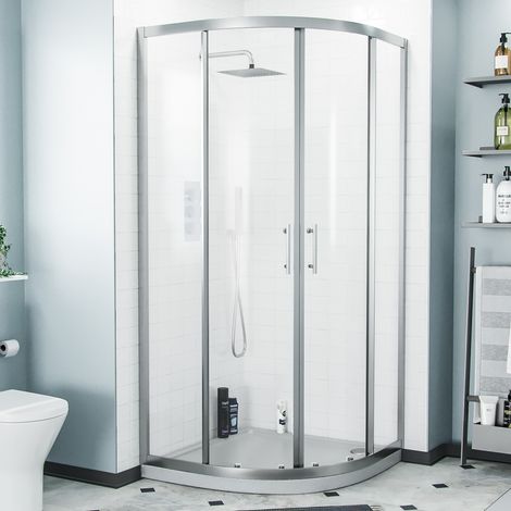 Saturn Quadrant 900 mm Curved Corner Shower Enclosure and Low Profile Tray (1/5)