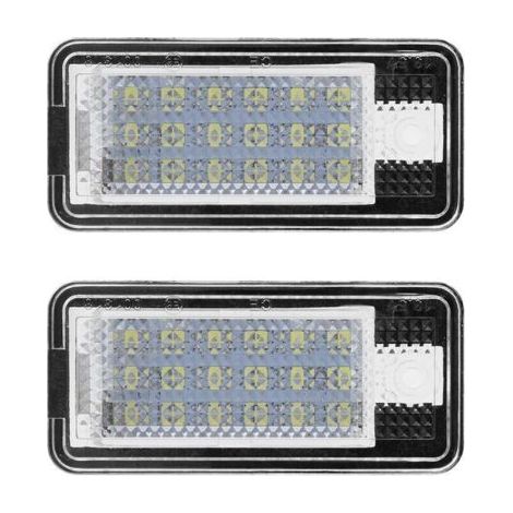 QORVA
-2 pièces voiture Led numéro Hop-Lpl0114 plaque lampe ampoule Kit pour Audi A3 S3 A4 S4 B6 B7 A6 C6 S6,