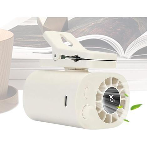 Ventilateur de table portable, ventilateur de camping extérieur réglable, boîtier en ABS avec moteur silencieux, fonctionne sur piles avec pince stable, idéal pour les voyages, le camping et les résid (1/5)