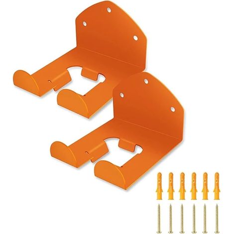 Lot de 2 crochets de rangement pour garage, organisateurs d'outils, support mural pour échelle, outils de jardin, tuyaux d'arrosage