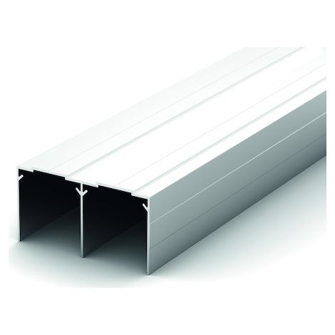 Rail haut de placard coulissant RH82/25 - 2550 mm - blanc - SEED GAMMISTE