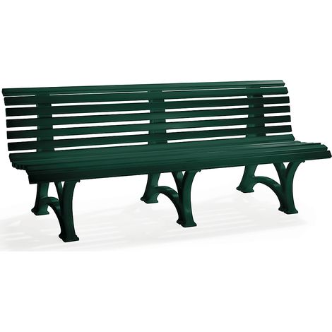 Banc de jardin BORKUM 4 places longueur 2000 mm vert