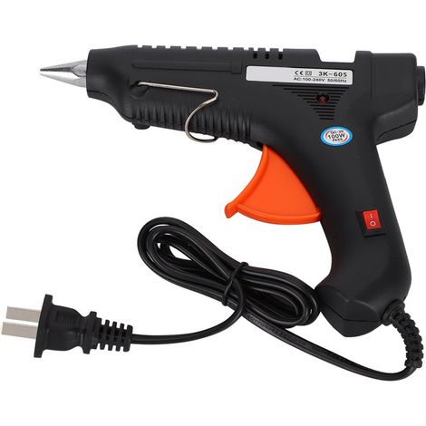 Pistolet à colle thermofusible 100W haute température, outil manuel électrique DIY avec bâton de colle, prise US 100‑240V (1/5)