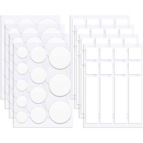 Lot de 96 Ruban Adhésif Double Face Transparent,Bandes Adhésives de Montage Amovibles,Sans Traces Points de Colle Transparents pour Images,Affiches,Travauxmanuels,Décoration,Fournitures de Fête (1/5)