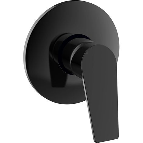 Schläfer 26505814 Miscelatore monocomando per doccia incasso 1/2"serie Leonardo, Cartuccia diam 35mm Nero Opaco, Made in Italy (1/5)