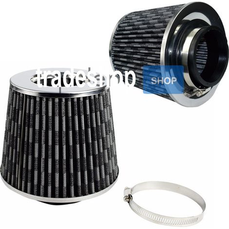 Trade Shop - Sportluftfilter Saug Universal Tuning Konische Autoklemme 9 cm -