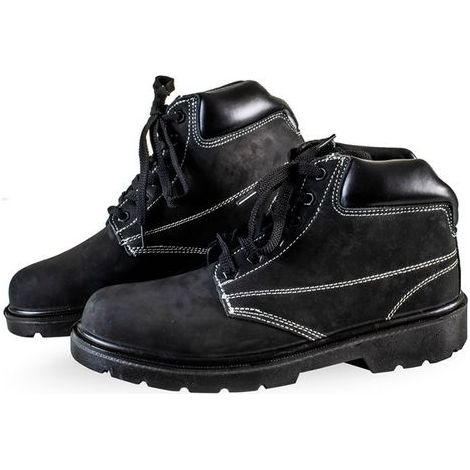 Chaussures de sécurité et travail noir montantes cuir nubuck Normes EN 20345 S1 Taille - 41 (1/3)